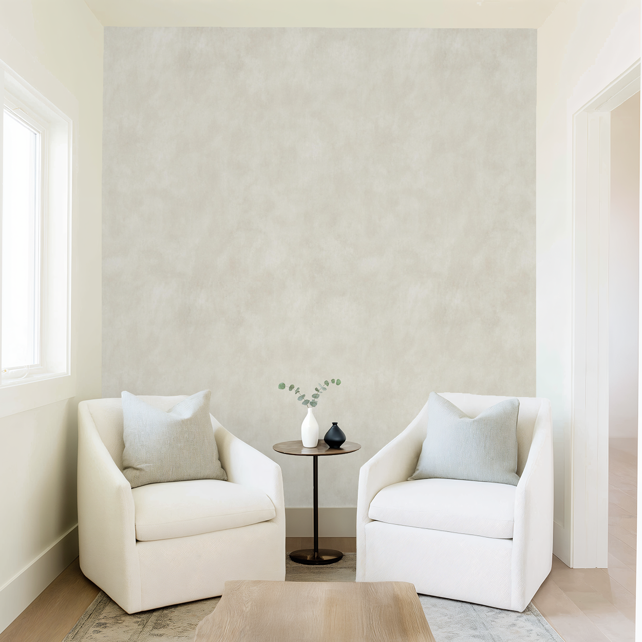 Limewash (Cream) Wallpaper - 8 FT H X 11 FT W LUXE