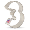 Number 3 Cookie Cutter 3 1/4