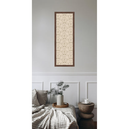 Framed Fabric Magnetic Board Reindeer Linen Wall Organization