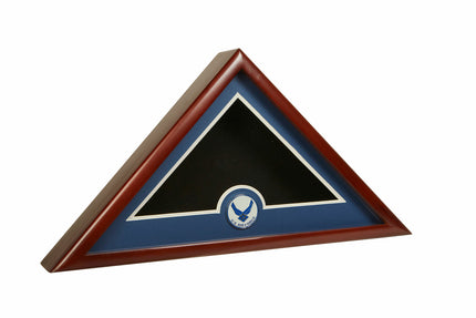 Medallion Flag Display Case (Large)- Air Force Wings