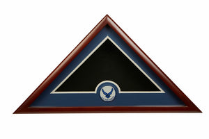 Medallion Flag Display Case (Large)- Air Force Wings