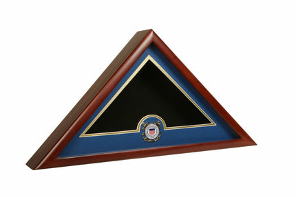 Medallion Flag Display Case (Large)- Coast Guard