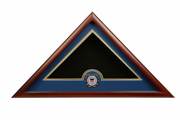 Medallion Flag Display Case (Large)- Coast Guard