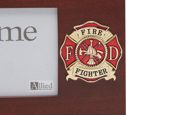 Firefighter Medallion 4-Inch by 6-Inch Desktop Picture Frame