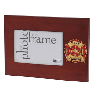 Firefighter Medallion 4-Inch by 6-Inch Desktop Picture Frame