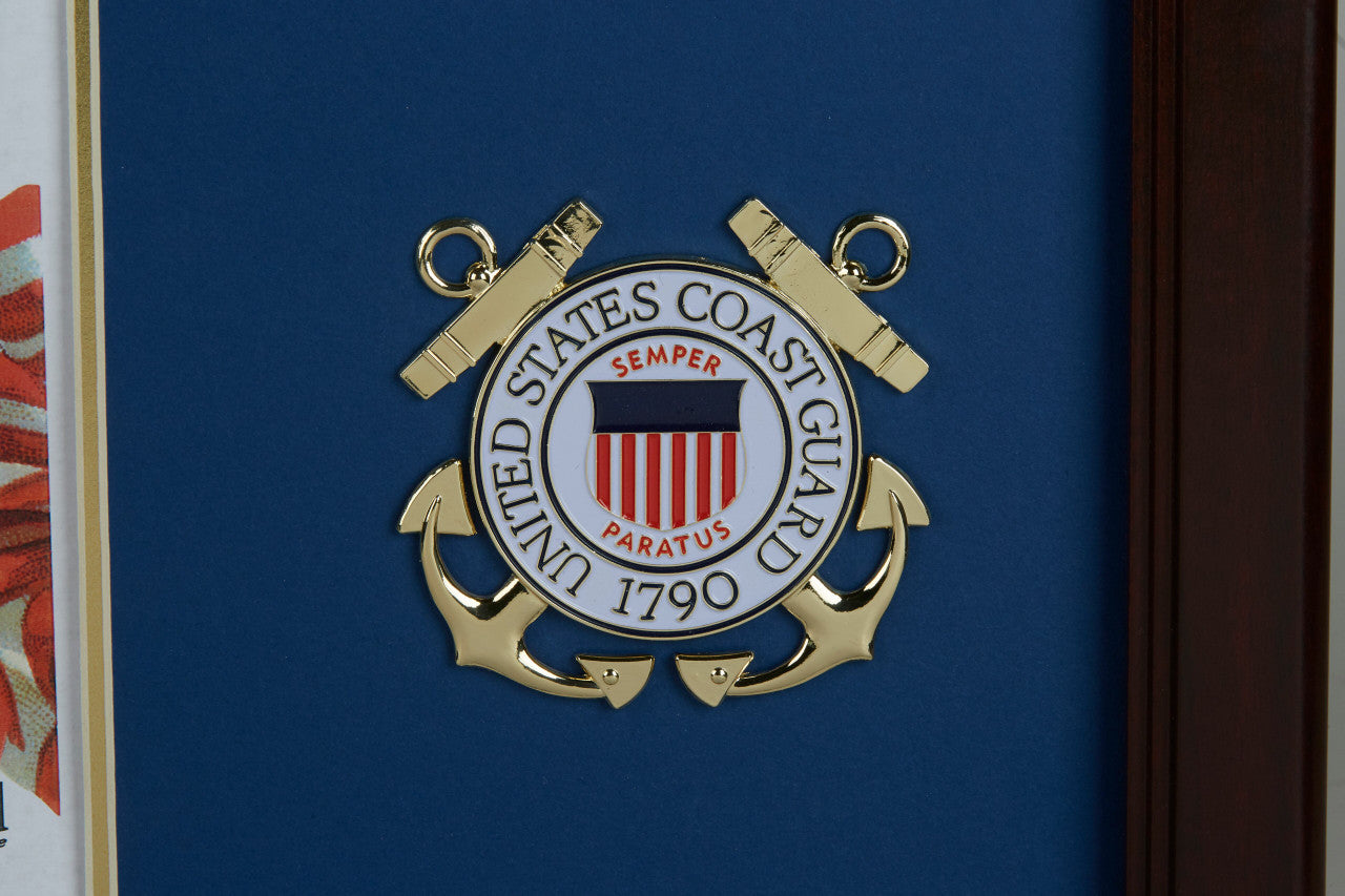 U.S. Coast Guard Medallion 5-Inch by 7-Inch Picture Frame with Stars