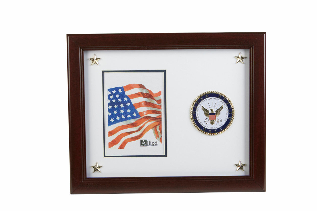 U.S. Navy Medallion 5-Inch by 7-Inch Picture Frame with Stars