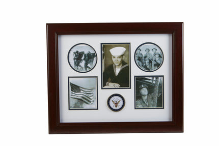 U.S. Navy Medallion 5 Picture Collage Frame