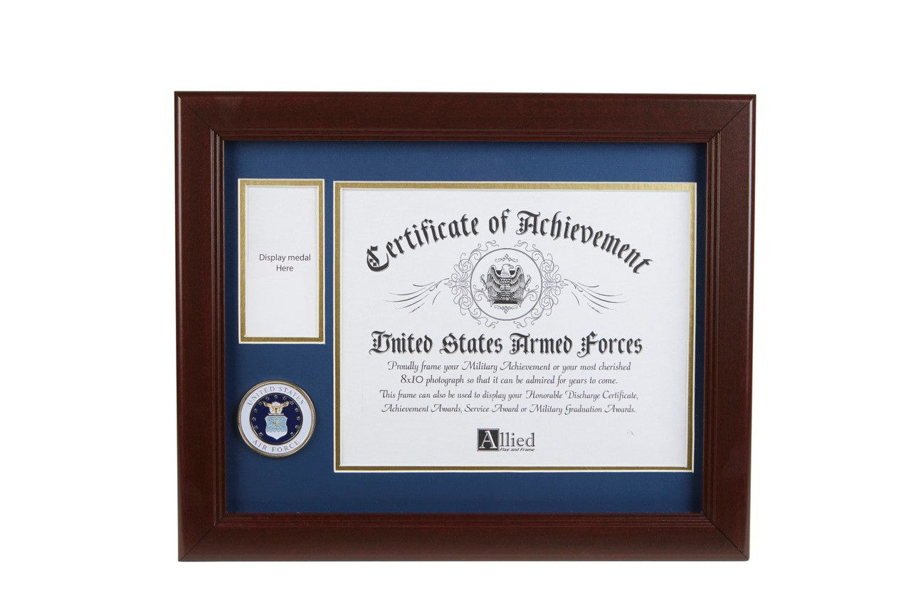 U.S. Air Force Medallion 8-Inch by 10-Inch Certificate and Medal Frame