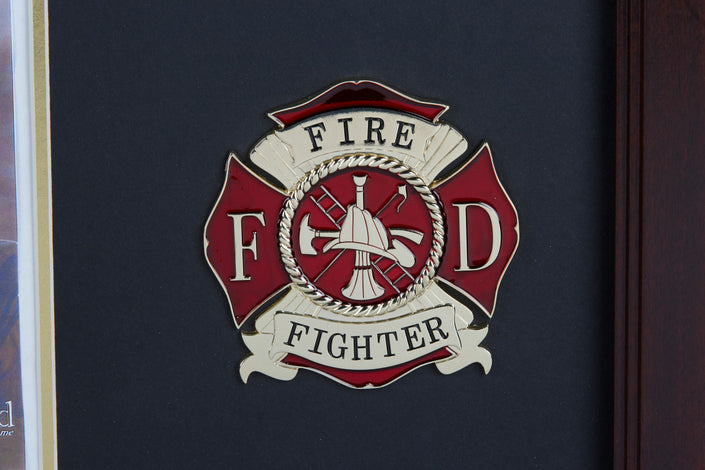 Firefighter Medallion 5-Inch by 7-Inch Picture Frame with Stars