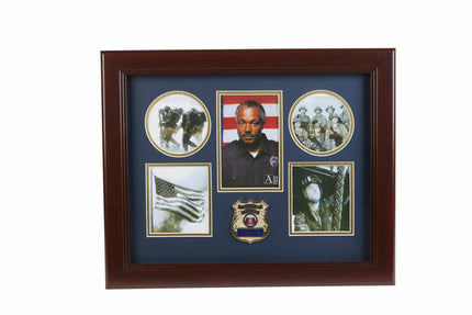 Police Department Medallion 5 Picture Collage Frame