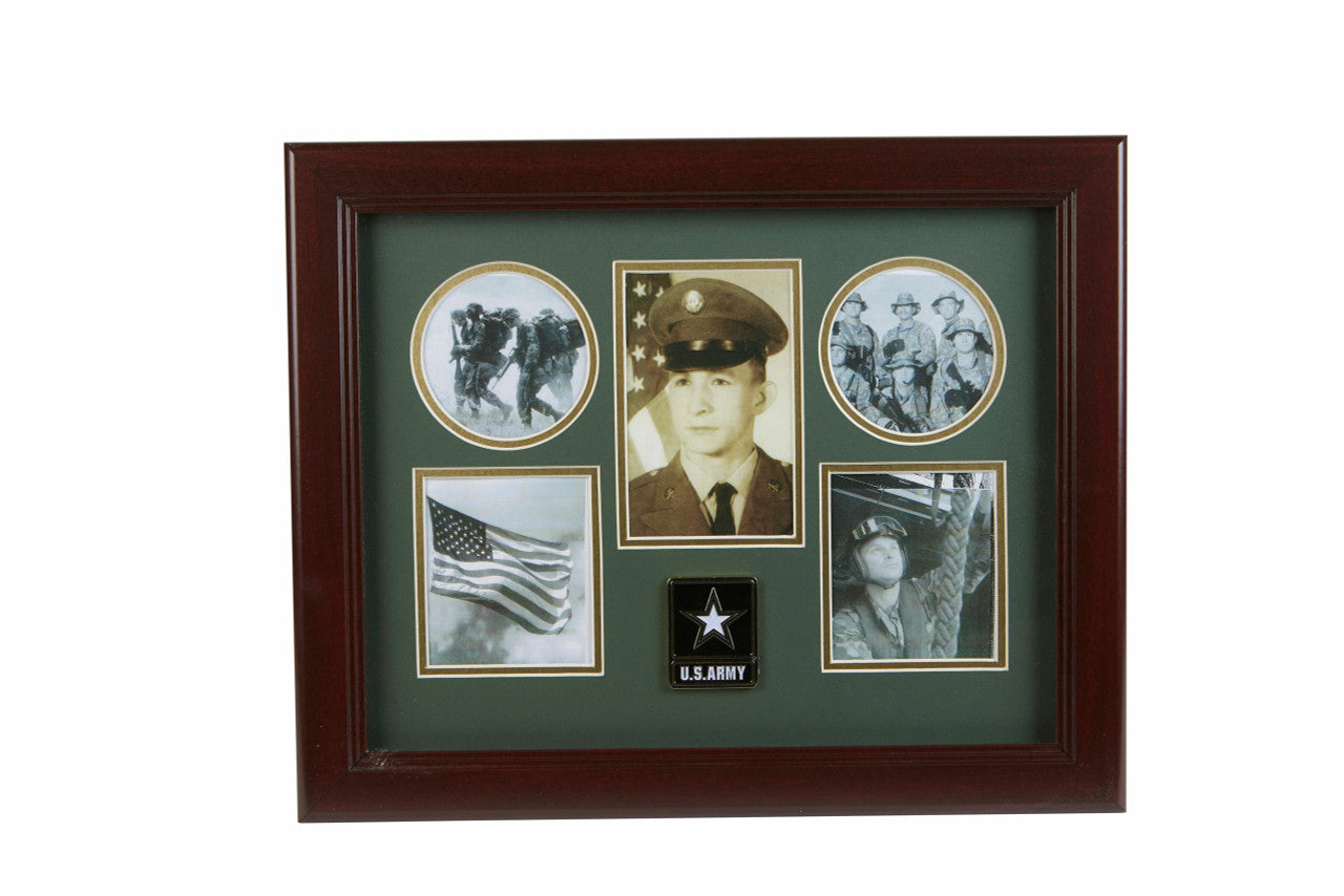 Go Army Medallion 5 Picture Collage Frame