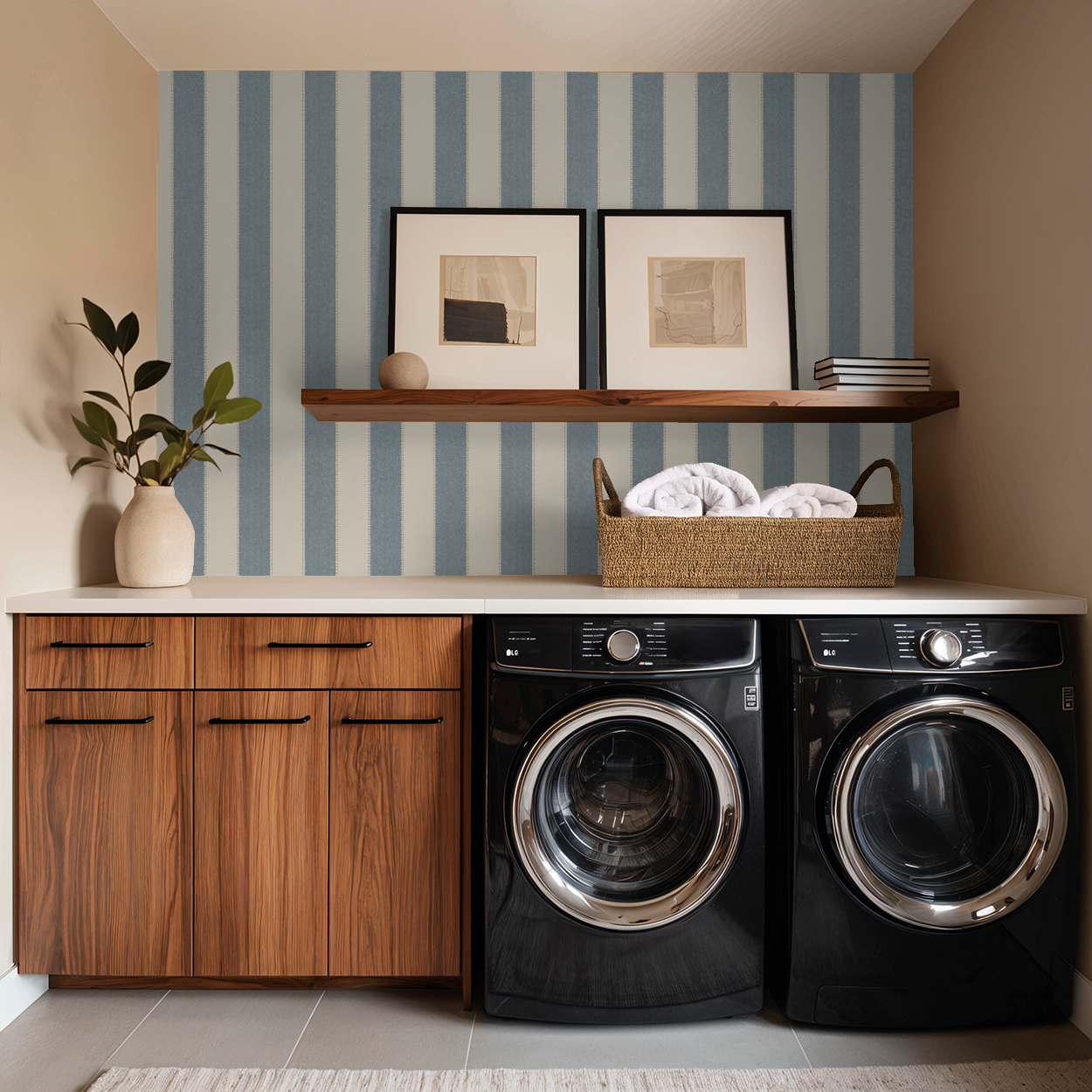 Amy (Blue) Wallpaper - 8 FT H X 11 FT W P&amp;S