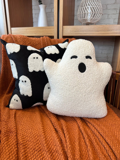 Sherpa Pumpkin &amp; Ghost Pillow Set