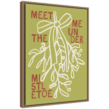 Mistletoe by Kikiandnim Framed Canvas Wall Art Print
