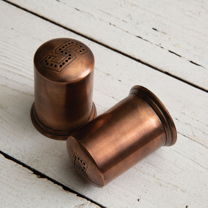 Copper Finish Salt and Pepper Shakers