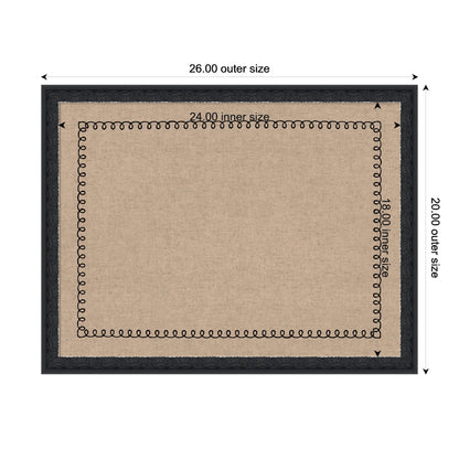 Pinboard Black Scallop Print