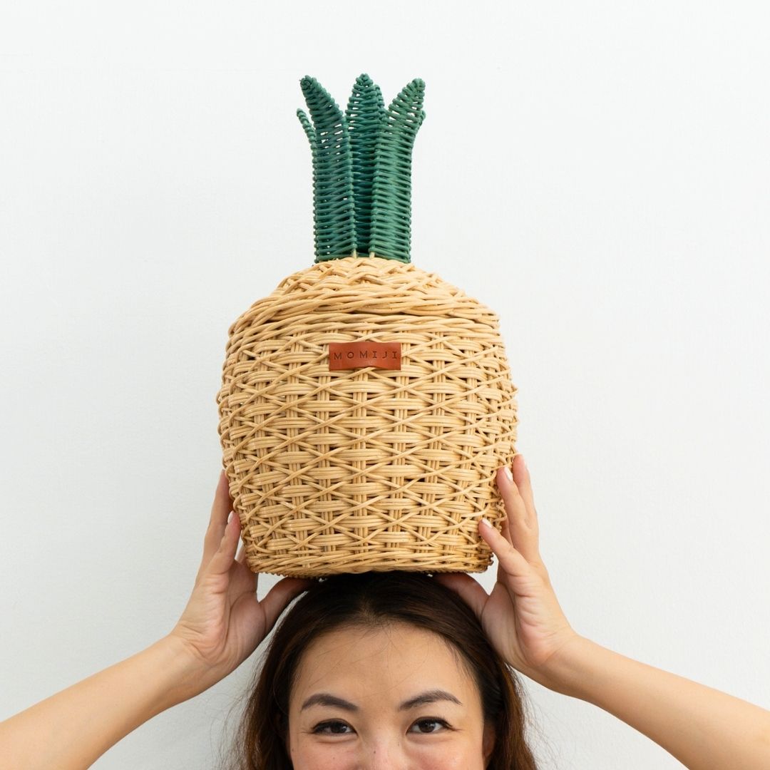 Pineapple Storage Basket Small - Natural
