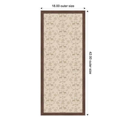 Framed Fabric Pinboard Reindeer Linen Printed Bulletin Board