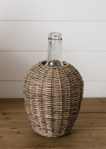 WILLOW DEMIJOHN WITH GLASS BOTTLE