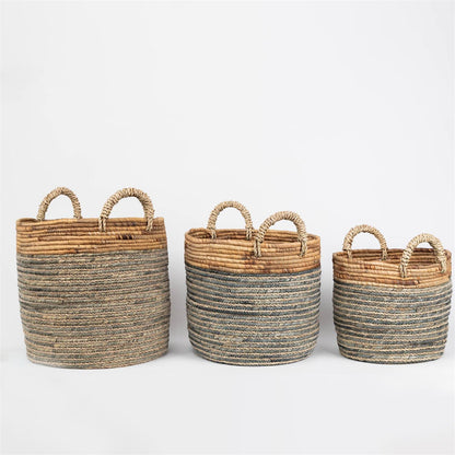 Baskets - Coiled Dusty Blue And Natural