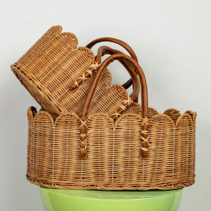 Natural Grace Handled Basket (Set of 2)