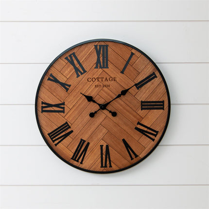 Wooden Cottage Clock