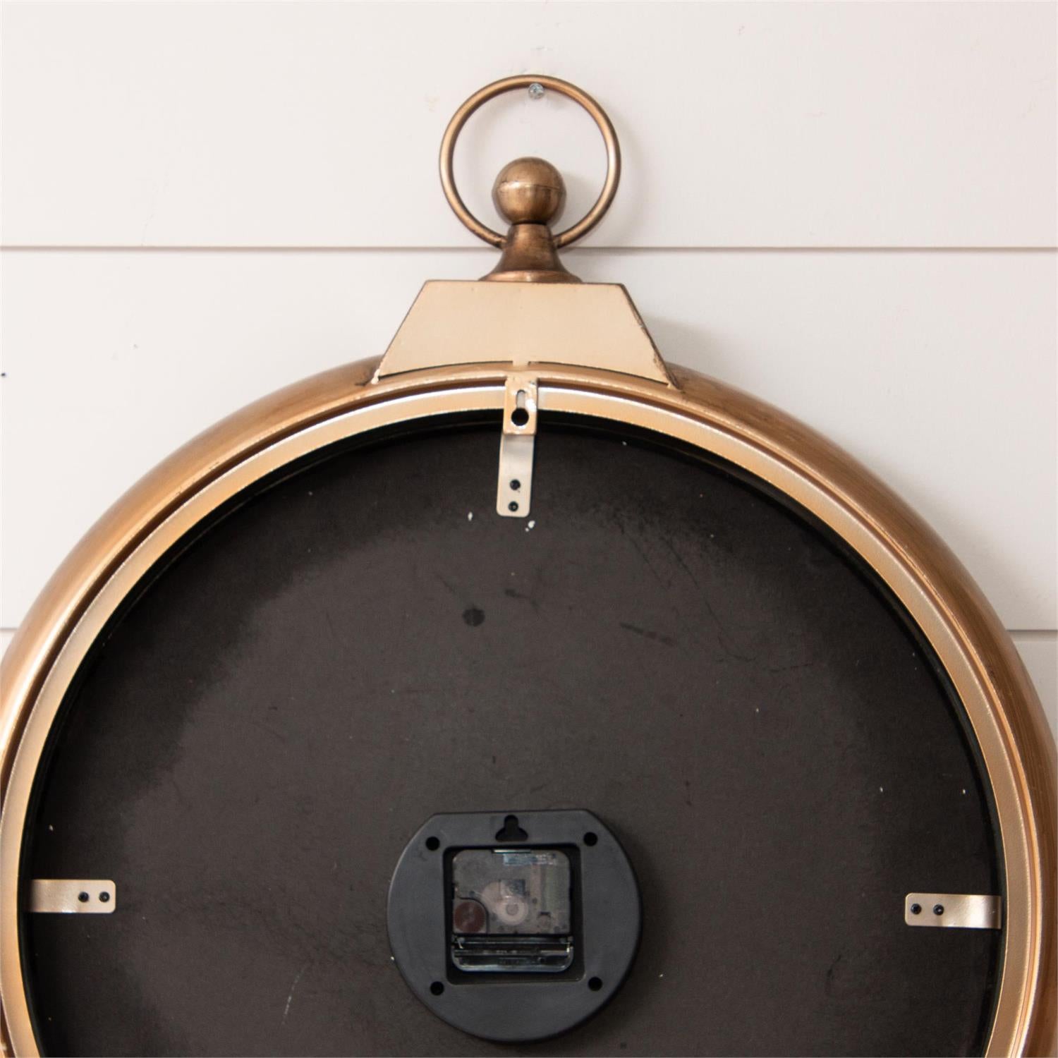 Brass Pocket Watch Wall Clock