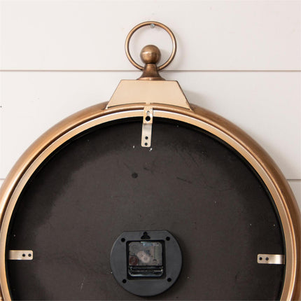 Brass Pocket Watch Wall Clock