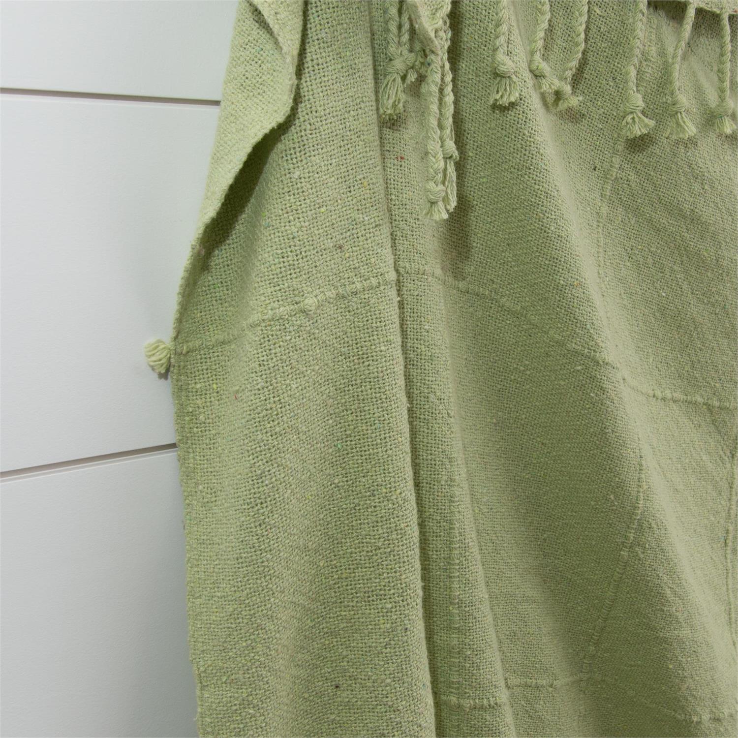 Celery Green Throw With Tassels