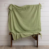 Celery Green Throw With Tassels