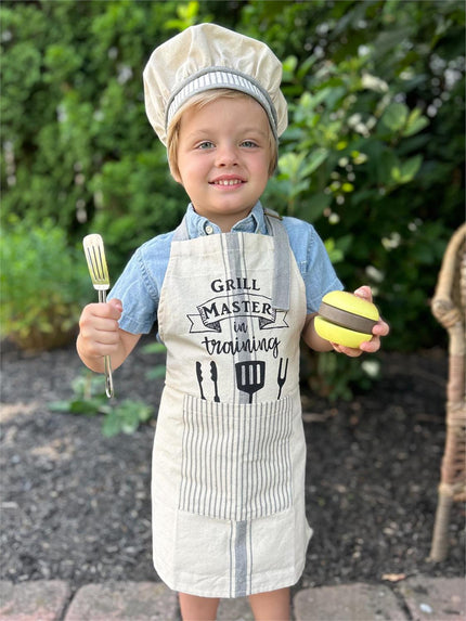 CHILD'S APRON AND HAT - GRILL MASTER