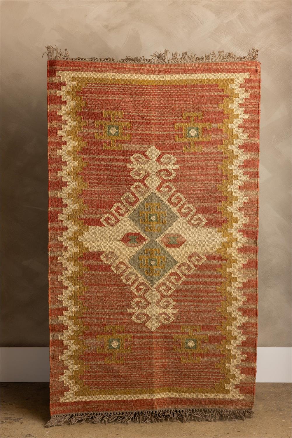 Rug - Kilim Dhurrie Rug Jute, Wool, 3&