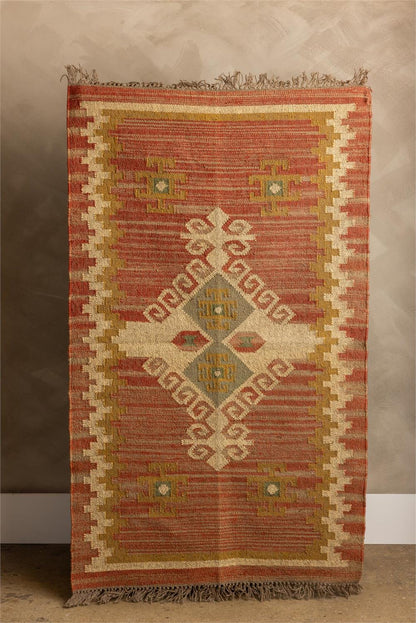 Rug - Kilim Dhurrie Rug Jute, Wool, 3&