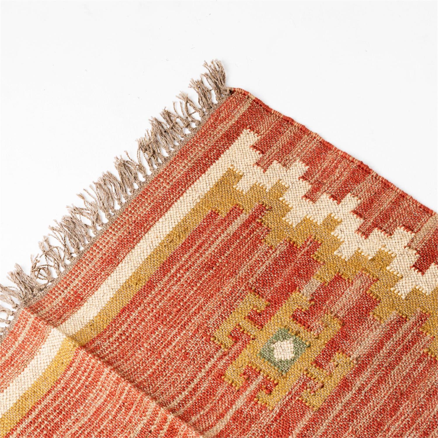 Rug - Kilim Dhurrie Rug Jute, Wool, 3&