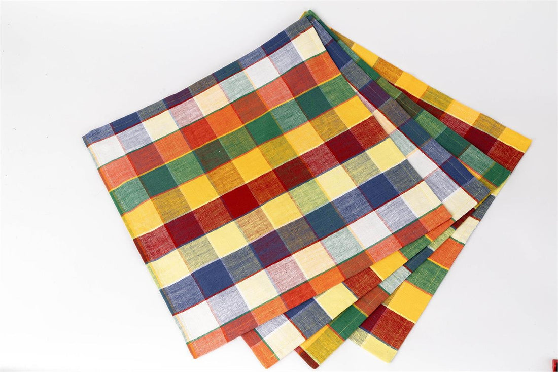 Napkins - Color Pop Plaid, Set of 4