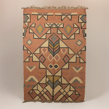 Rug - Oushak Pattern, Jute Wool Blend 48" x 72"