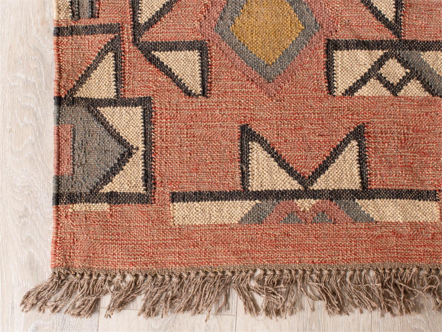Rug - Oushak Pattern, Jute Wool Blend 48" x 72"