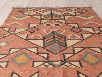 Rug - Oushak Pattern, Jute Wool Blend 48" x 72"