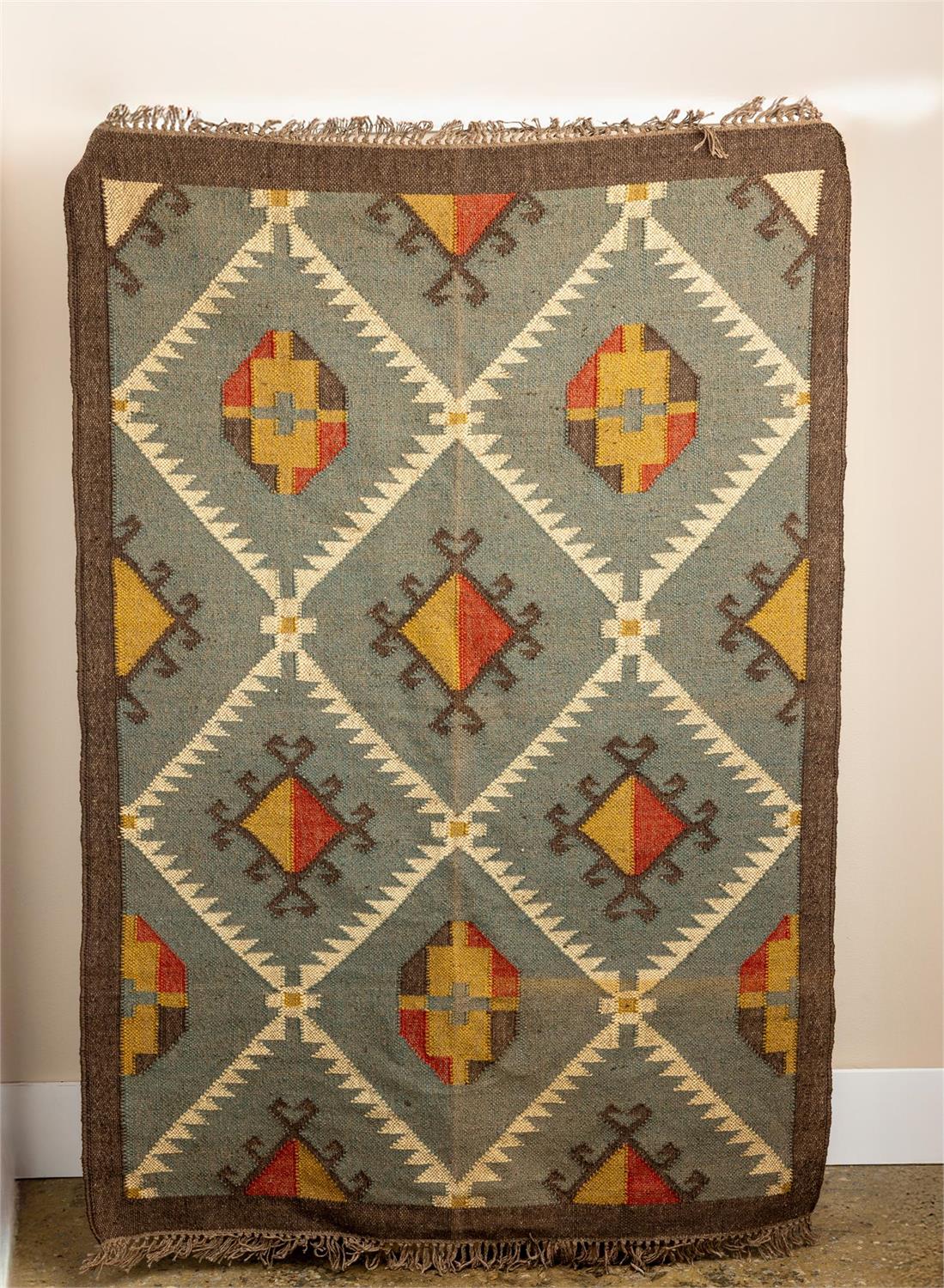Rug - Earth And Ember Kilim Jute Wool Blend 48" x 72"