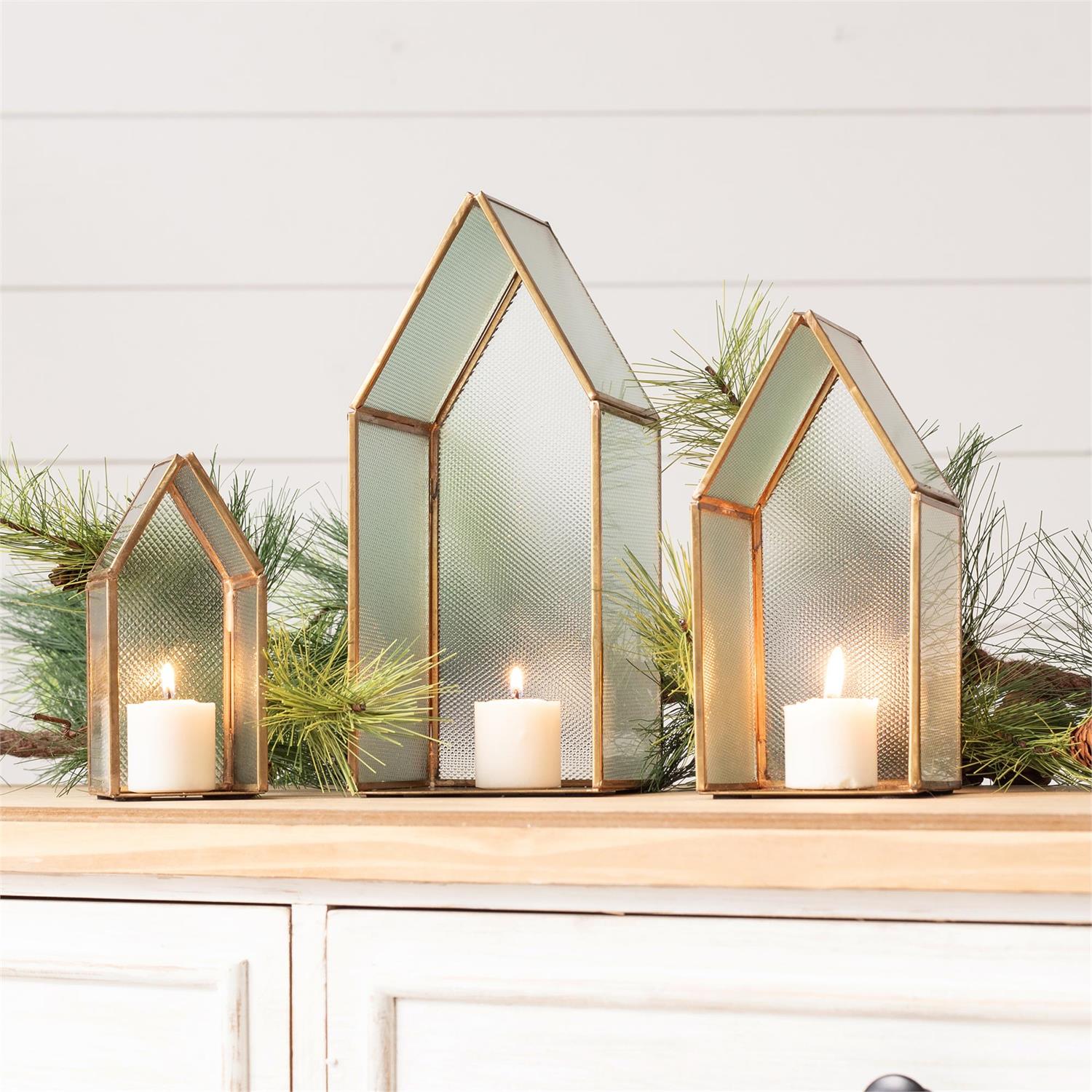 Vintage Glass And Brass House