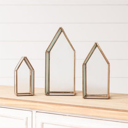 Vintage Glass And Brass House