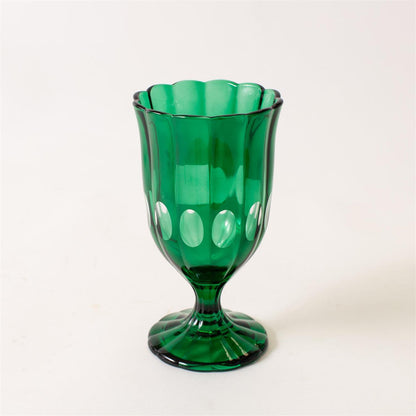 Evergreen Crest Glass Goblet