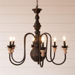 RUSTY BLACK 6-LIGHT CANDLE STYLE CHANDELIER