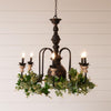 RUSTY BLACK 6-LIGHT CANDLE STYLE CHANDELIER