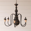 RUSTY BLACK 6-LIGHT CANDLE STYLE CHANDELIER