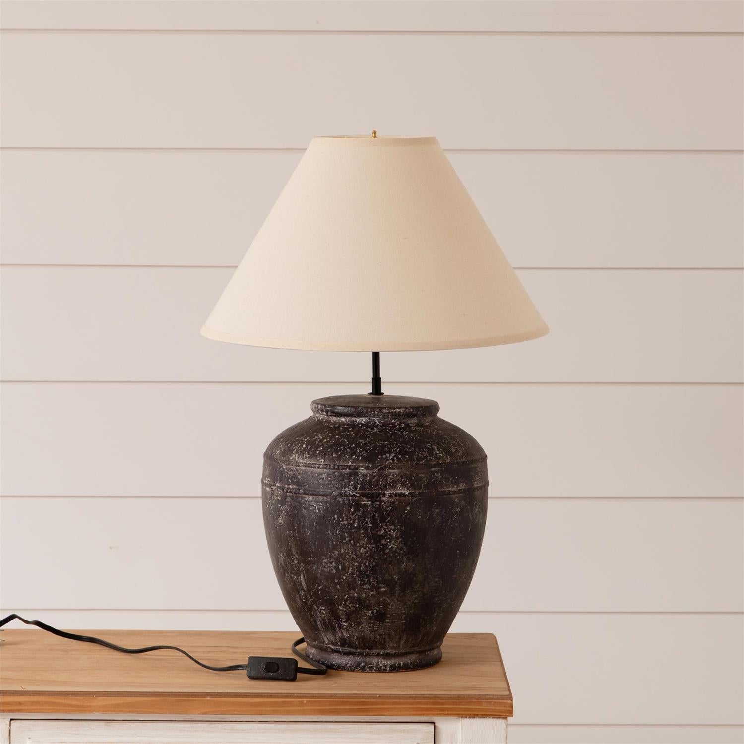 Lamp - Black Pottery