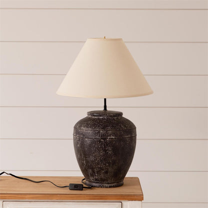 Lamp - Black Pottery
