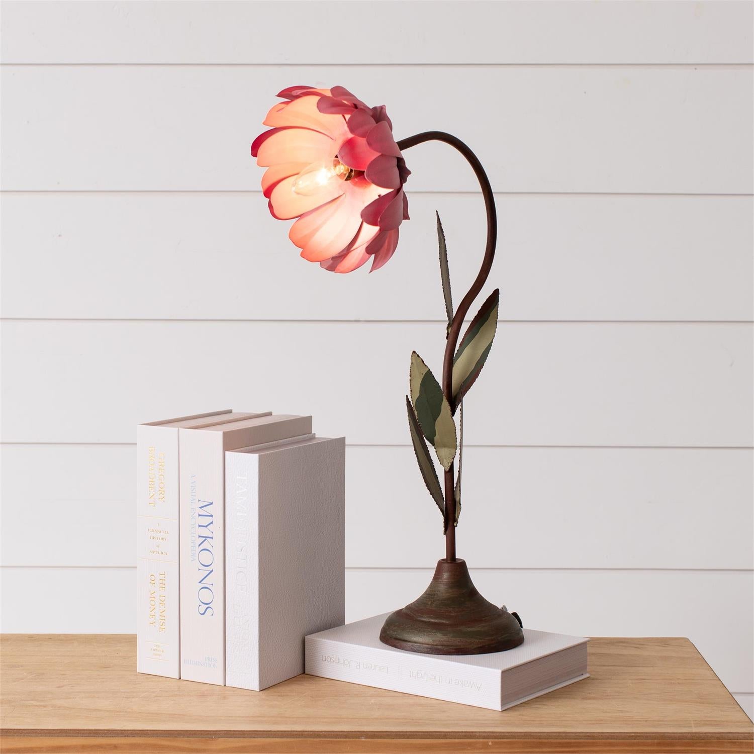 Table Lamp - Pink Flower Shaped