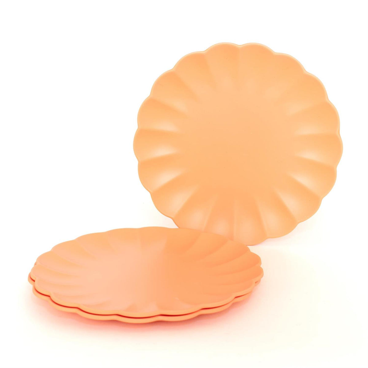 Scalloped Plate, Apricot Mist - Set of 12